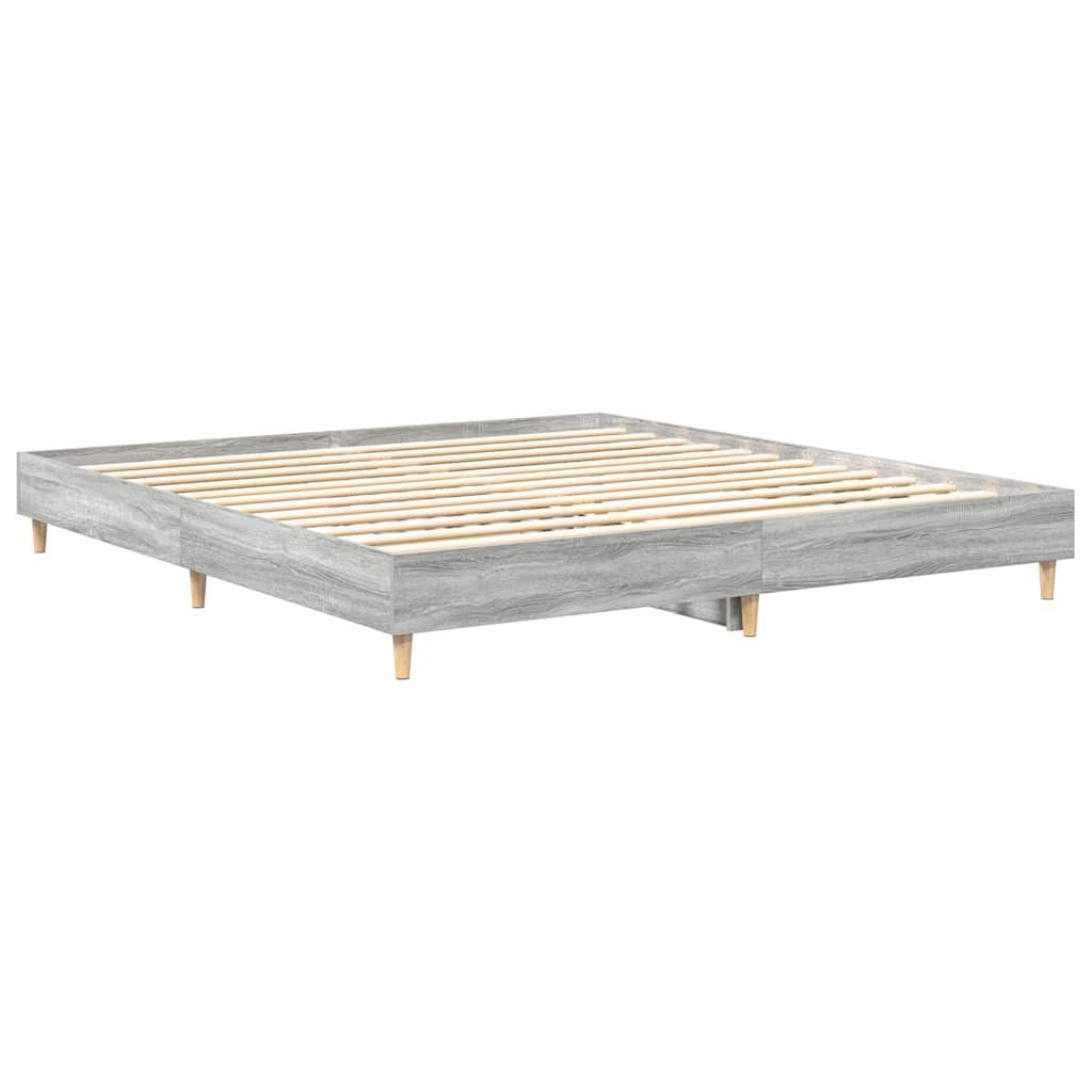 Cadre de lit sans matelas sonoma gris 180x200 cm