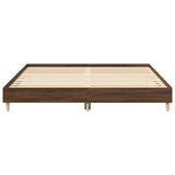 Bed frame without mattress brown oak 180x200 cm