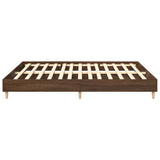 Bed frame without mattress brown oak 180x200 cm