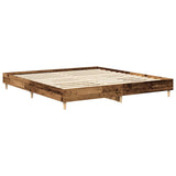 Cadre de lit sans matelas vieux bois 180x200 cm bois ingénierie