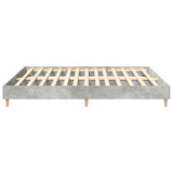 Cadre de lit sans matelas gris béton 160x200 cm bois ingénierie