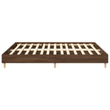 Cadre de lit sans matelas chêne marron 160x200 cm