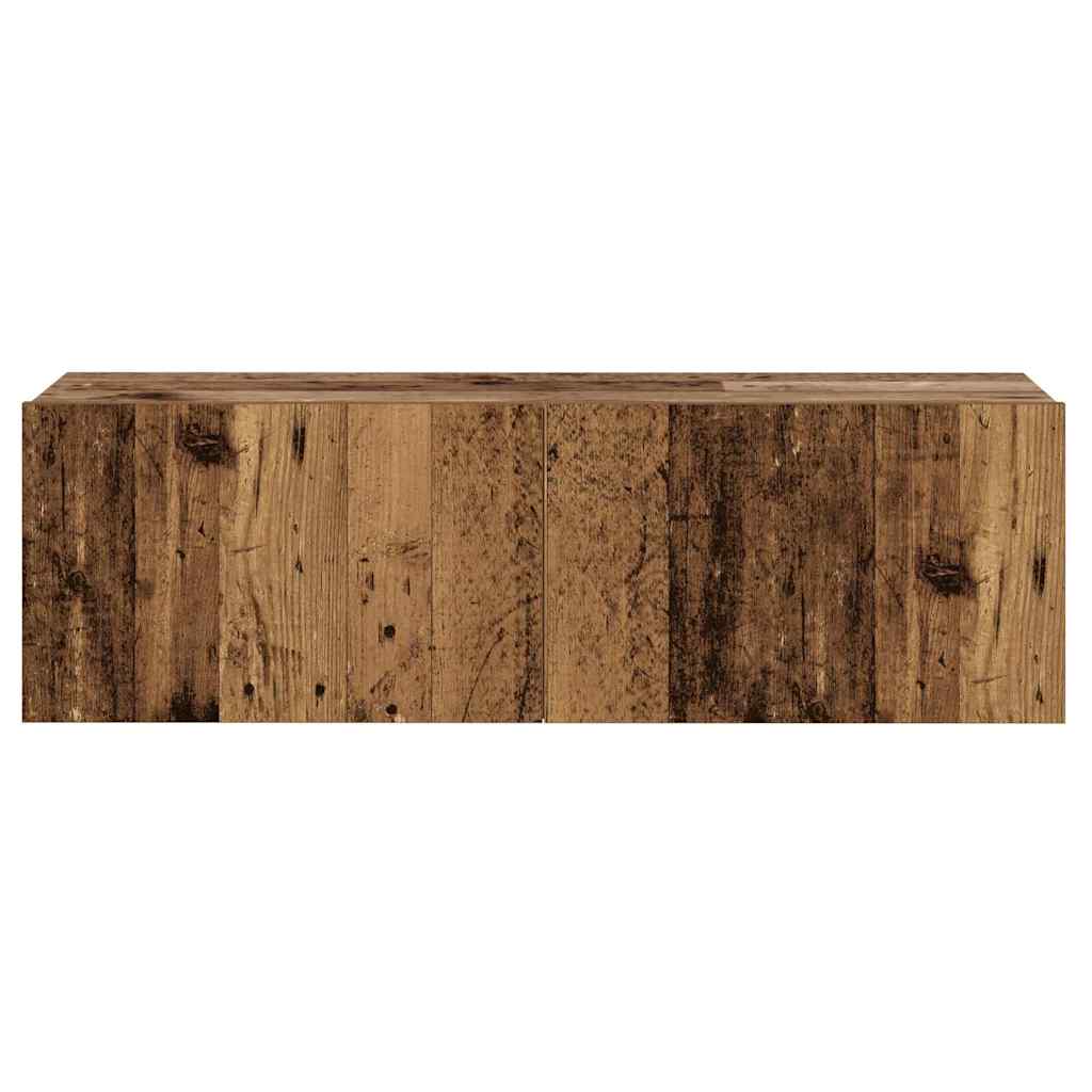 Meubles TV muraux 8 pcs vieux bois bois d'ingénierie