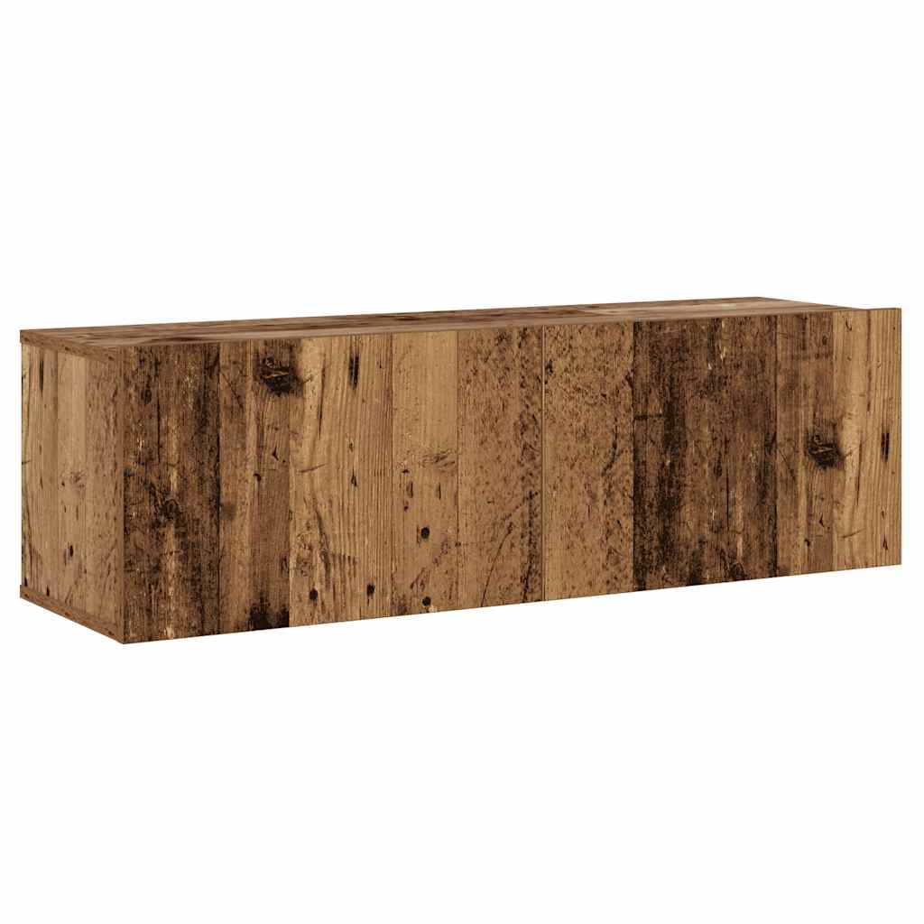 Meubles TV muraux 3 pcs vieux bois bois d'ingénierie