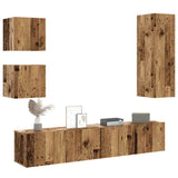 Ensemble de meuble TV mural 5 pcs vieux bois bois d'ingénierie