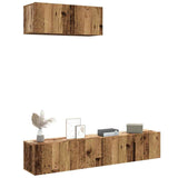 Ensemble de meuble TV mural 3 pcs vieux bois bois d'ingénierie