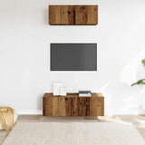 Ensemble de meuble TV mural 2 pcs vieux bois bois d'ingénierie