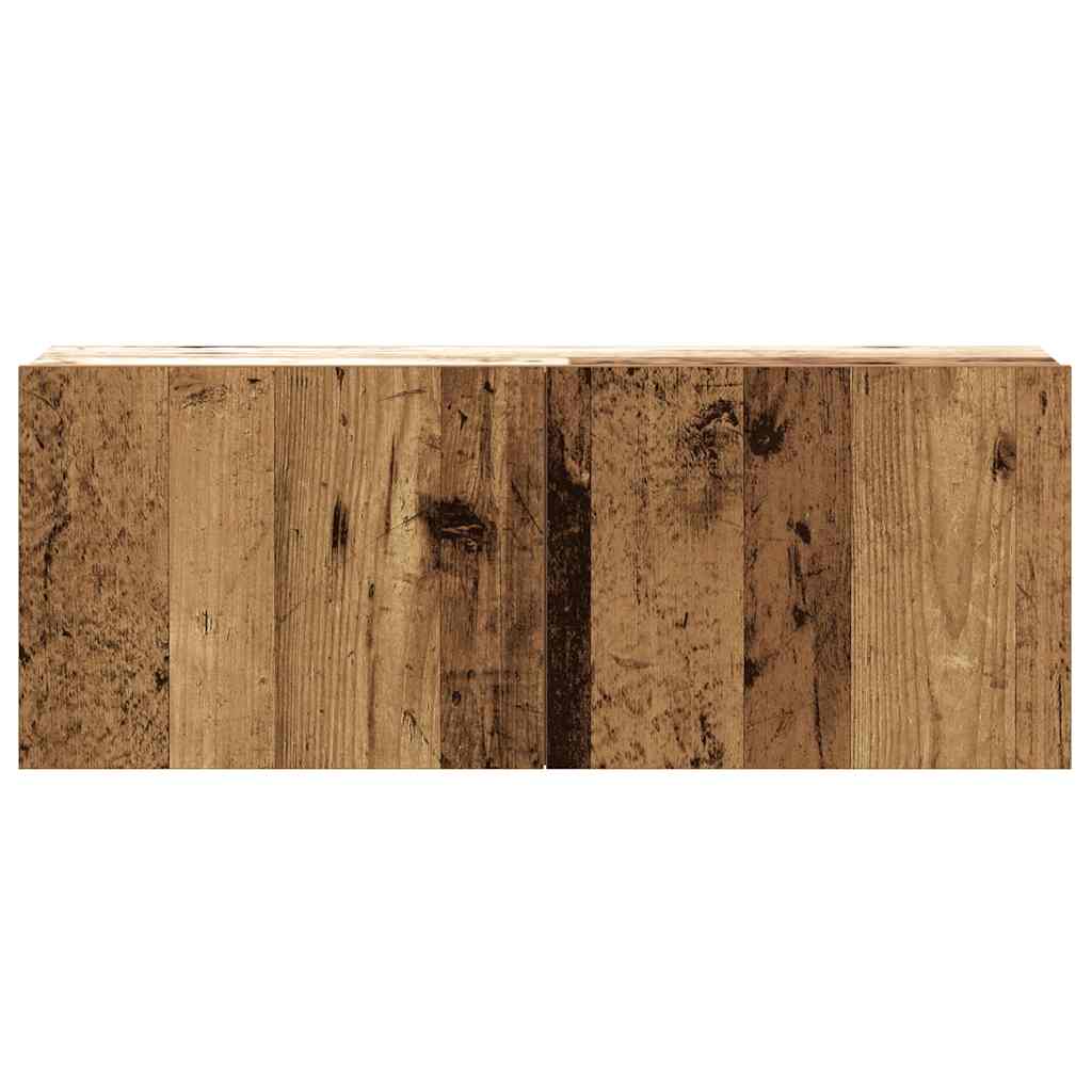 Ensemble de meuble TV mural 2 pcs vieux bois bois d'ingénierie