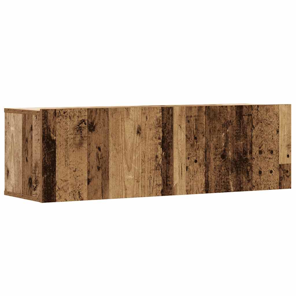 Meubles TV muraux 3 pcs vieux bois 100x30x30 cm bois ingénierie