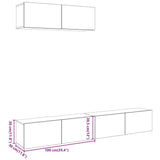 Meubles TV muraux 3 pcs vieux bois 100x30x30 cm bois ingénierie