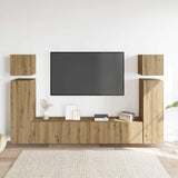 Ensemble de meuble TV mural 8 pcs chêne artisanal