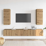 Ensemble de meuble TV mural 4 pcs chêne artisanal