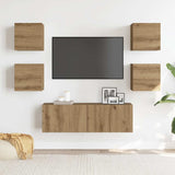 Ensemble de meuble TV mural 5 pcs chêne artisanal