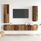 Ensemble de meuble TV mural 4 pcs vieux bois bois d'ingénierie