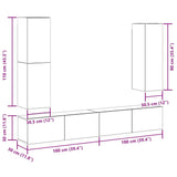 Ensemble de meuble TV mural 4 pcs chêne artisanal