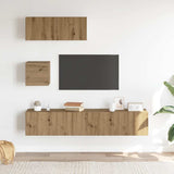 Ensemble de meuble TV mural 4 pcs chêne artisanal