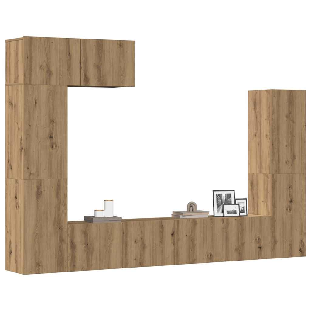 Ensemble de meuble TV mural 5 pcs chêne artisanal