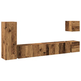 Ensemble de meuble TV mural 5 pcs vieux bois bois d'ingénierie