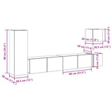 Ensemble de meuble TV mural 5 pcs vieux bois bois d'ingénierie