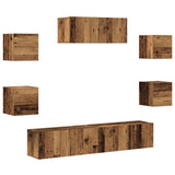 Ensemble de meuble TV mural 5 pcs vieux bois