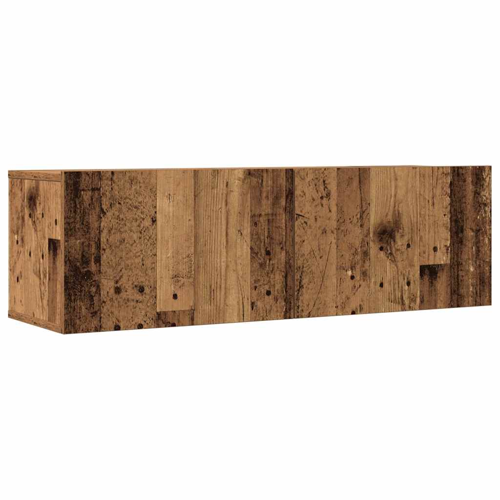 Ensemble de meuble TV mural 4 pcs vieux bois bois d'ingénierie