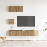 Ensemble de meuble TV mural 4 pcs chêne artisanal