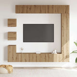 Ensemble de meuble TV mural 9 pcs chêne artisanal