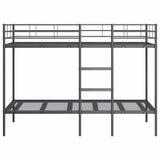 Lit superposé sans matelas noir 100x190 cm acier