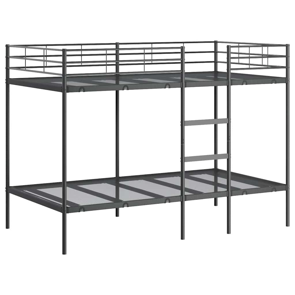 Lit superposé sans matelas noir 107x203 cm acier