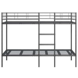 Lit superposé sans matelas noir 107x203 cm acier