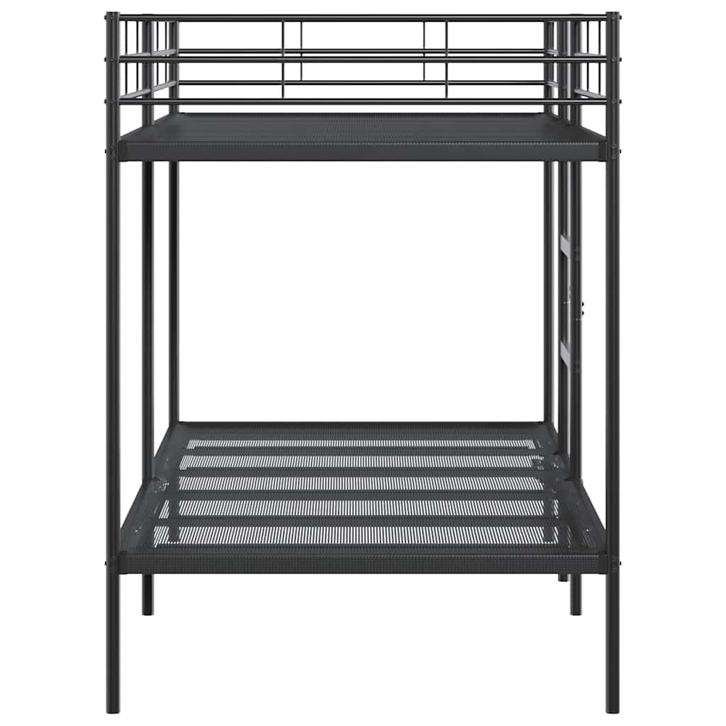 Lit superposé sans matelas noir 107x203 cm acier