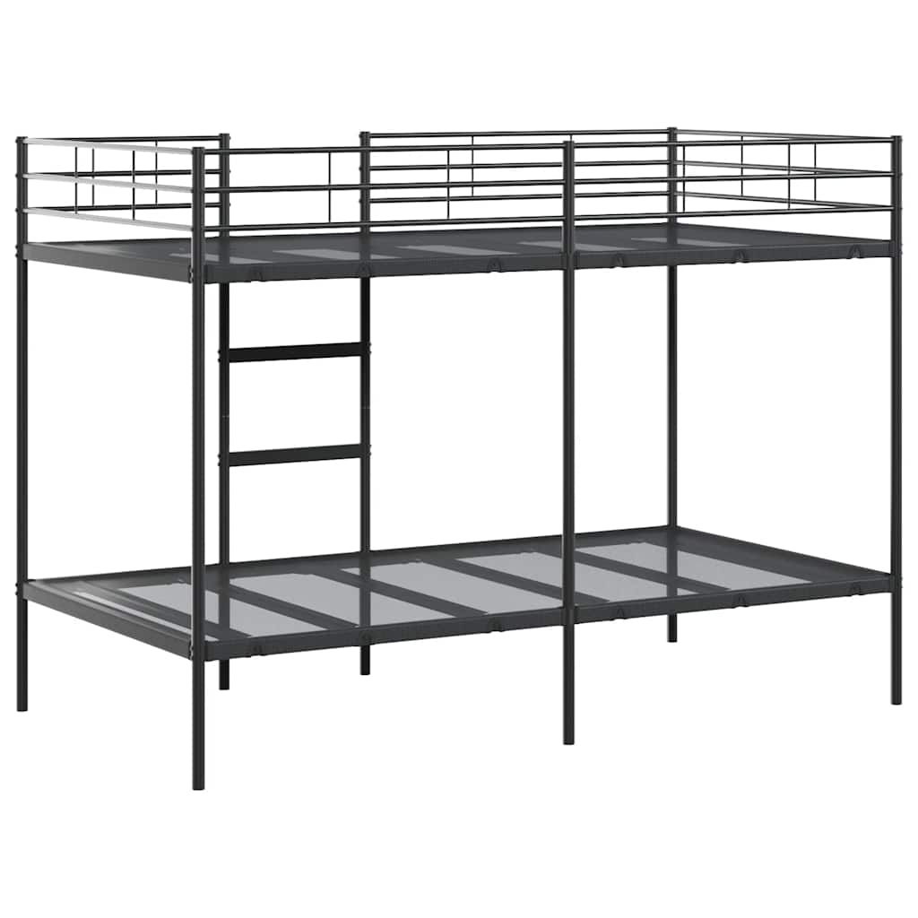 Lit superposé sans matelas noir 107x203 cm acier