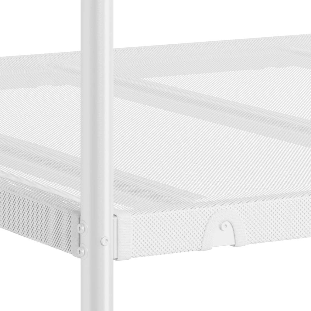 Lit superposé sans matelas blanc 75x190 cm acier