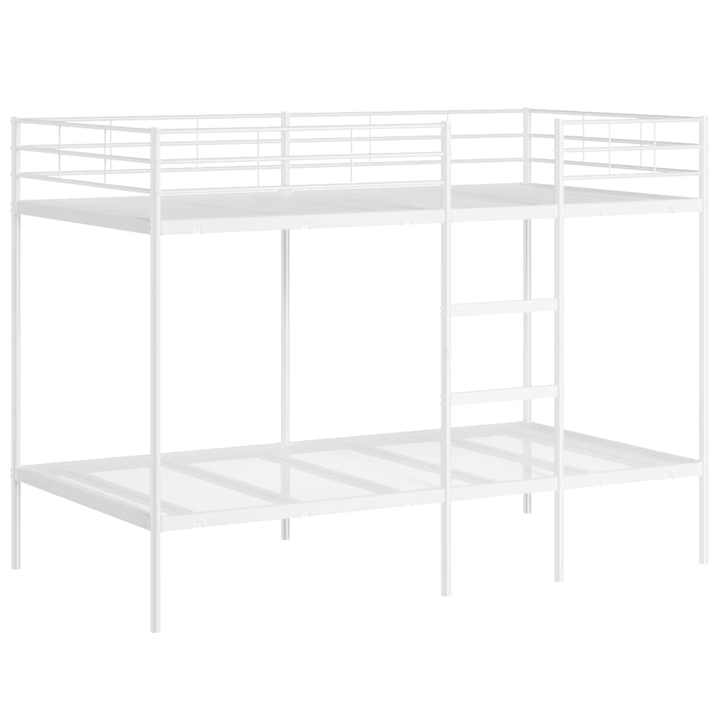 Lit superposé sans matelas blanc 107x203 cm acier