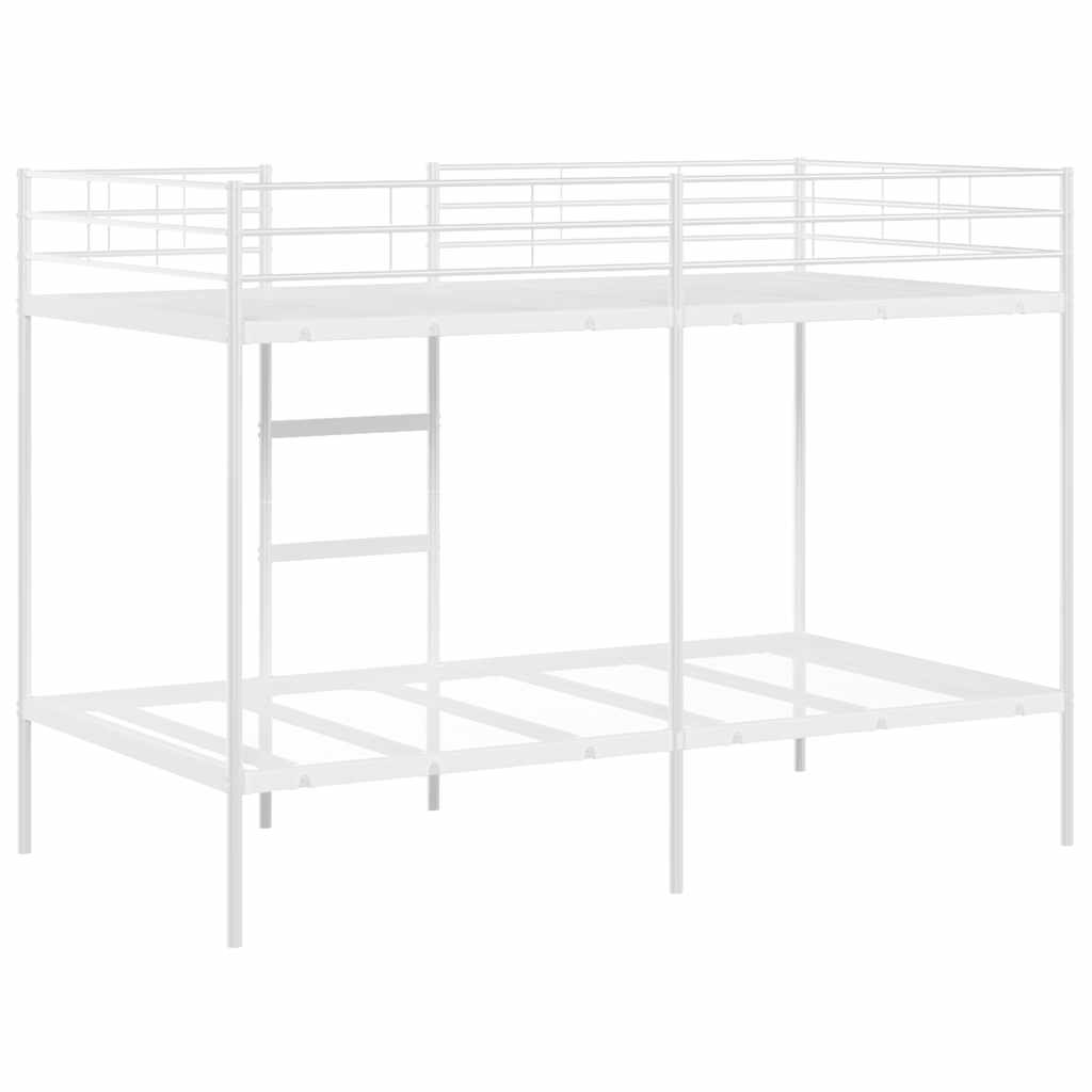 Lit superposé sans matelas blanc 107x203 cm acier