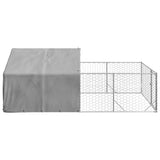 Niche d'extérieur pour chien enclos 4x2x1,5 m acier galvanisé