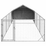 Niche d'extérieur pour chien enclos 7x2x1,5 m acier galvanisé