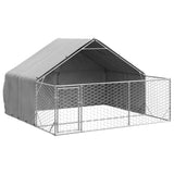 Niche d'extérieur pour chien enclos 3x3x1,9 m acier galvanisé