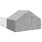 Niche d'extérieur pour chien enclos 4x3x1,9 m acier galvanisé