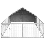 Niche d'extérieur pour chien enclos 6x3x1,9 m acier galvanisé