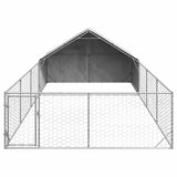 Niche d'extérieur pour chien enclos 7x3x1,9 m acier galvanisé