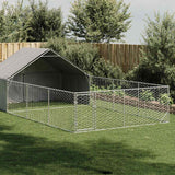 Niche d'extérieur pour chien enclos 7x3x1,9 m acier galvanisé