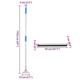 Raclettes à plancher 5 pcs 55x119,5 cm acier et caoutchouc