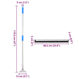 Raclettes à plancher 5 pcs 60,5x119,5 cm acier et caoutchouc