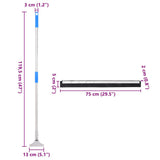 Raclettes à plancher 5 pcs 75x119,5 cm acier et caoutchouc