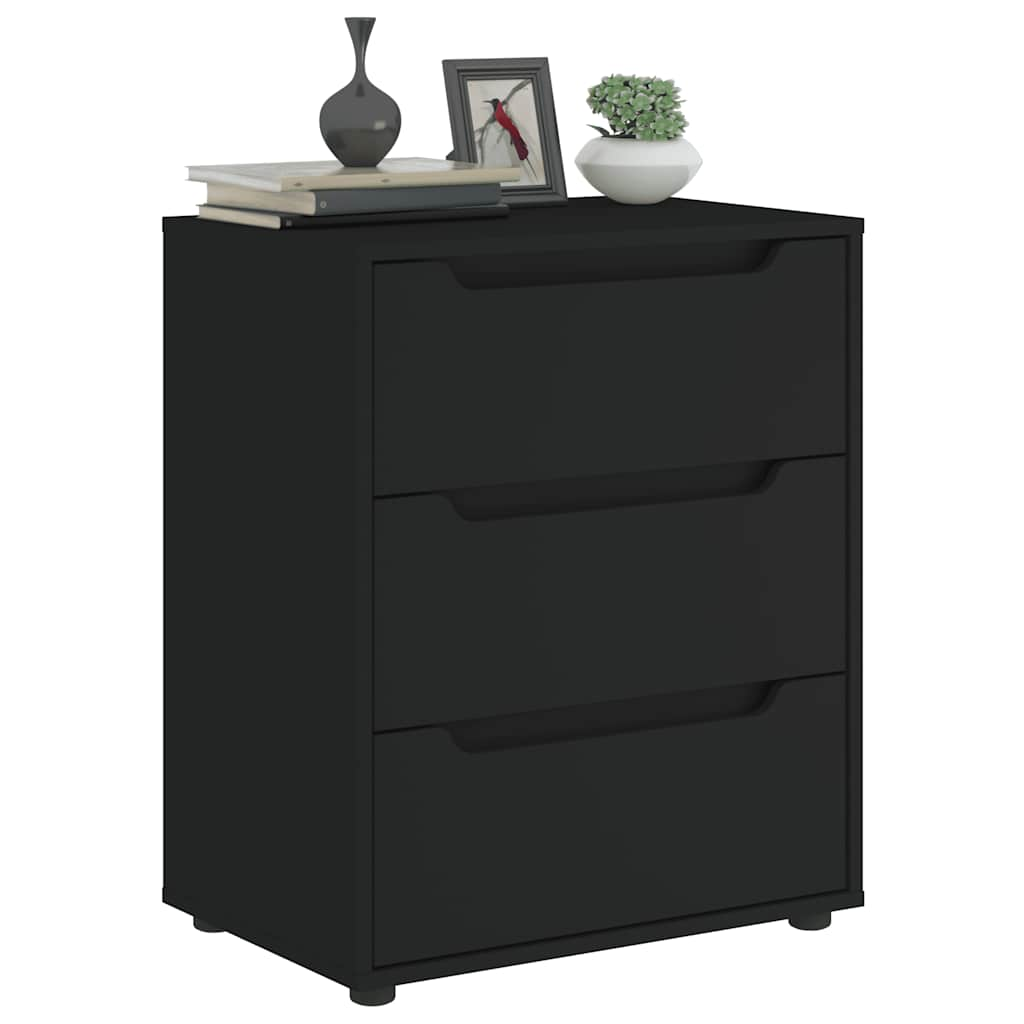 VISNES black sideboard 60x40x73 cm engineered wood