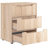 Buffet VISNES chêne sonoma 60x40x73 cm bois d'ingénierie