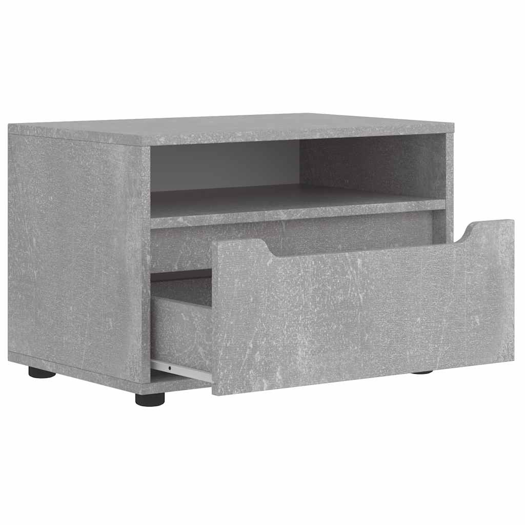 Meuble TV VISNES gris béton 60x40x38 cm bois d'ingénierie