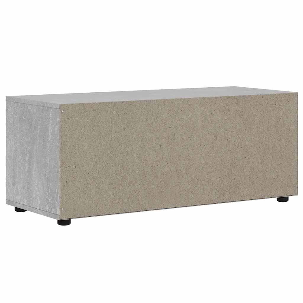 Meuble TV VISNES gris béton 100x40x38 cm bois d'ingénierie