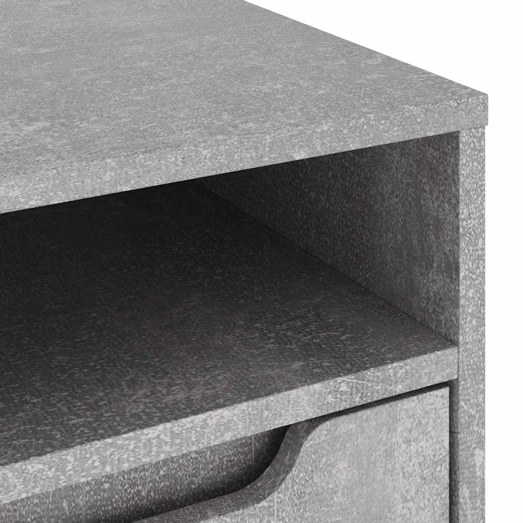 Meuble TV VISNES gris béton 100x40x38 cm bois d'ingénierie